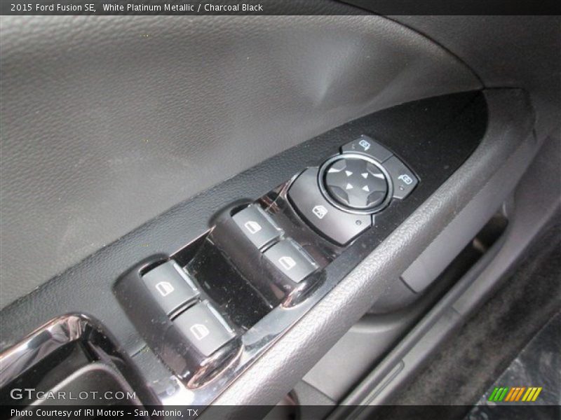 White Platinum Metallic / Charcoal Black 2015 Ford Fusion SE