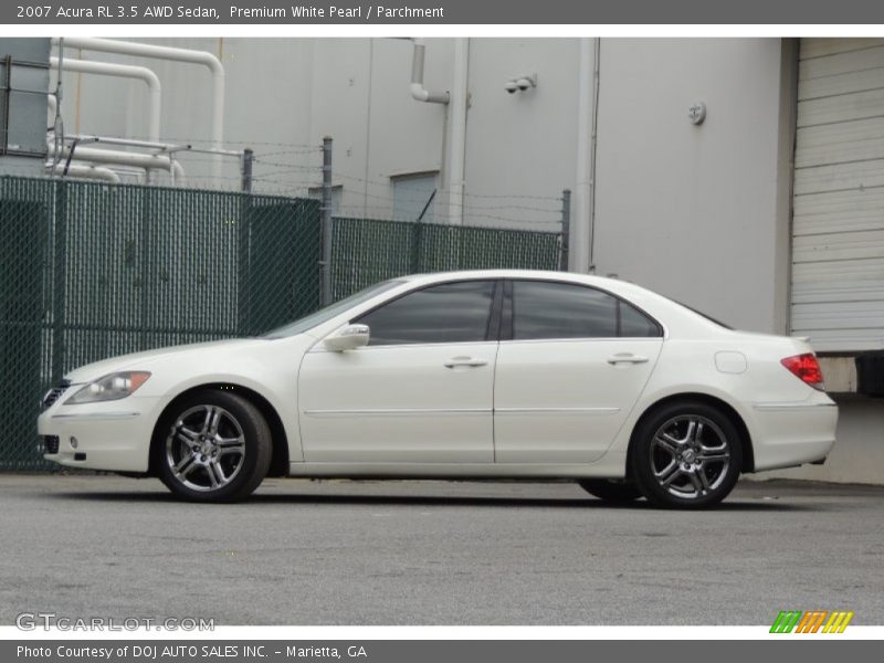 Premium White Pearl / Parchment 2007 Acura RL 3.5 AWD Sedan