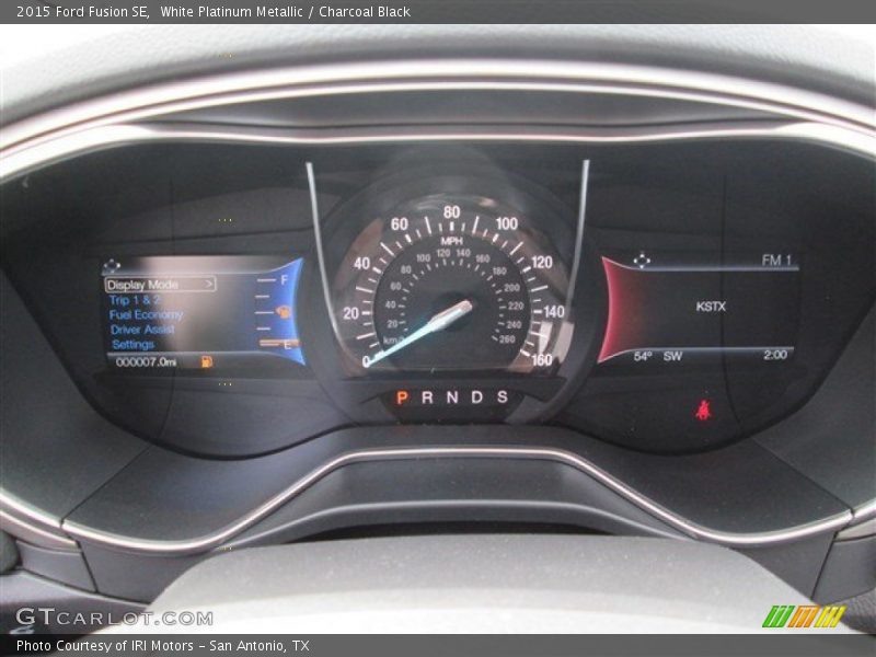 White Platinum Metallic / Charcoal Black 2015 Ford Fusion SE