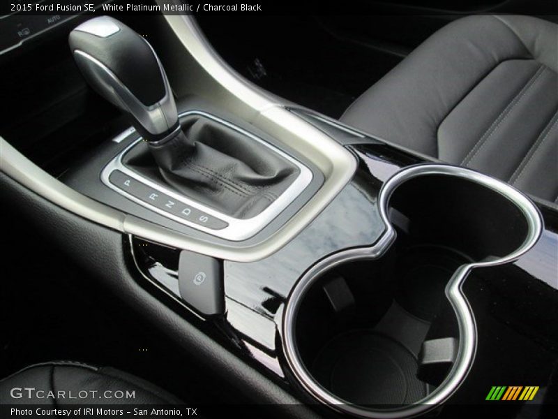 White Platinum Metallic / Charcoal Black 2015 Ford Fusion SE