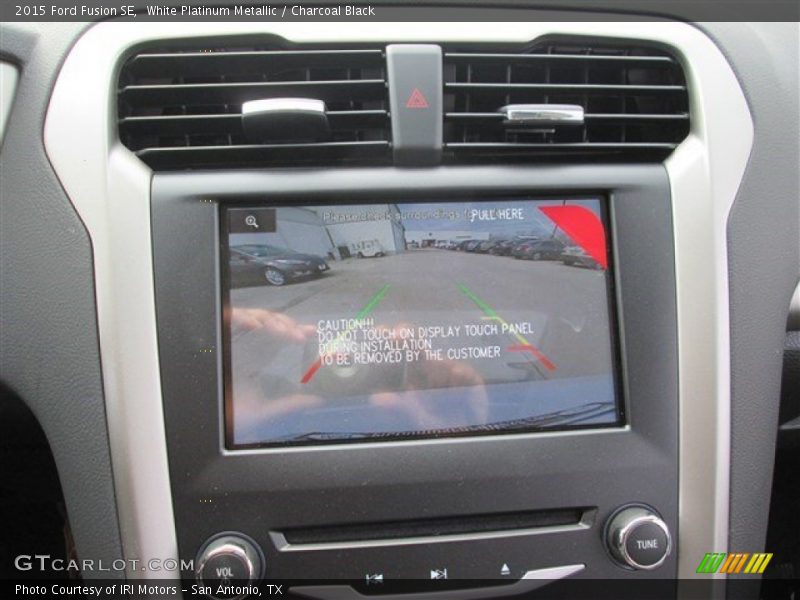 White Platinum Metallic / Charcoal Black 2015 Ford Fusion SE