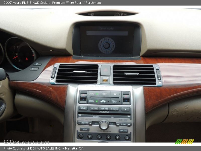 Controls of 2007 RL 3.5 AWD Sedan
