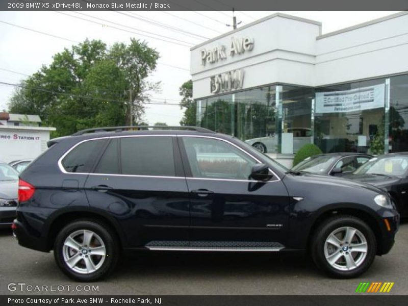 Monaco Blue Metallic / Black 2009 BMW X5 xDrive48i