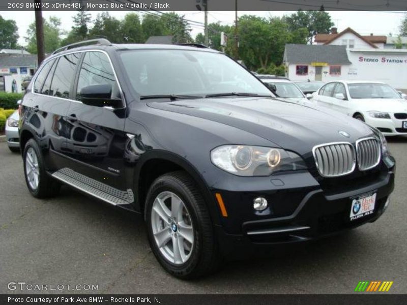 Monaco Blue Metallic / Black 2009 BMW X5 xDrive48i
