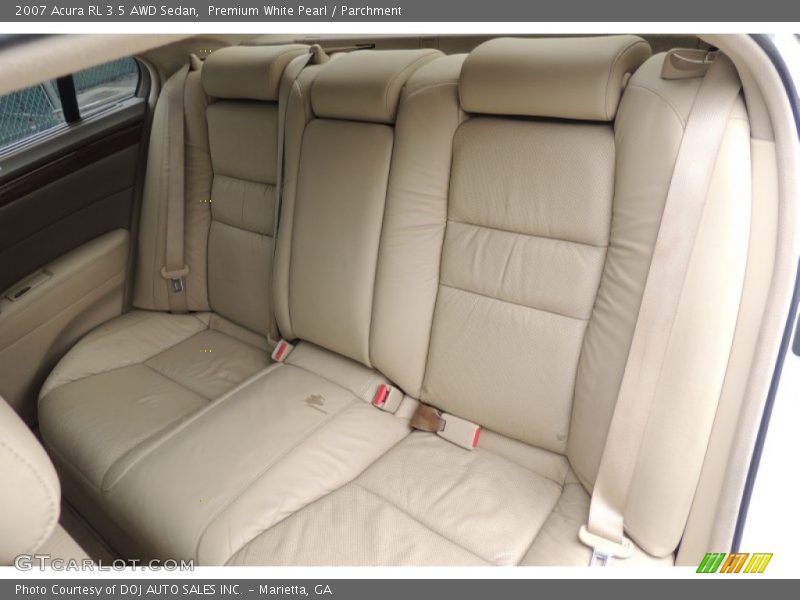 Rear Seat of 2007 RL 3.5 AWD Sedan