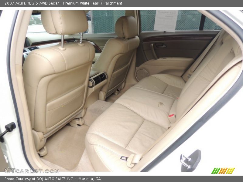 Rear Seat of 2007 RL 3.5 AWD Sedan