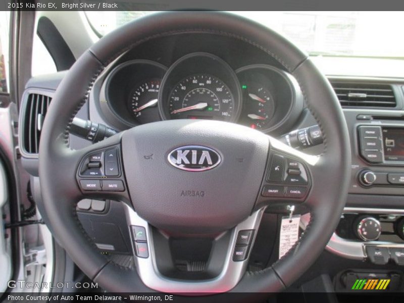 Bright Silver / Black 2015 Kia Rio EX