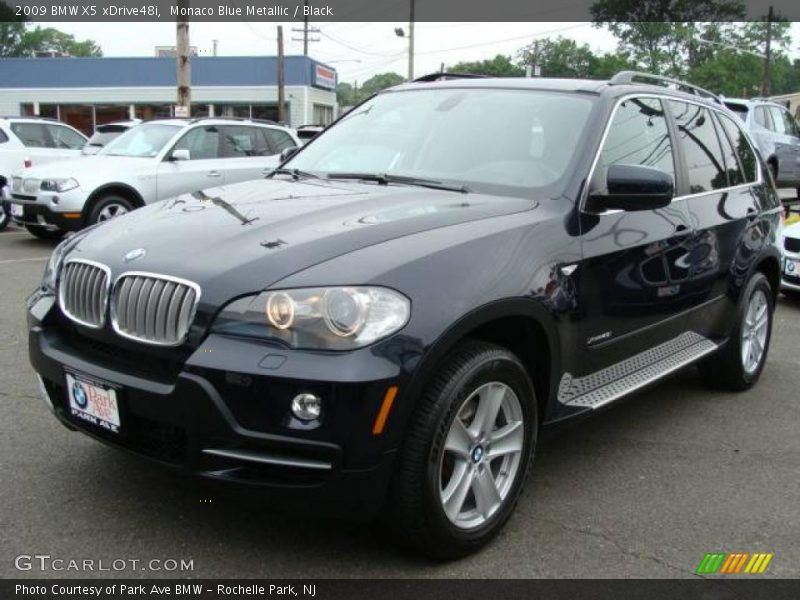 Monaco Blue Metallic / Black 2009 BMW X5 xDrive48i