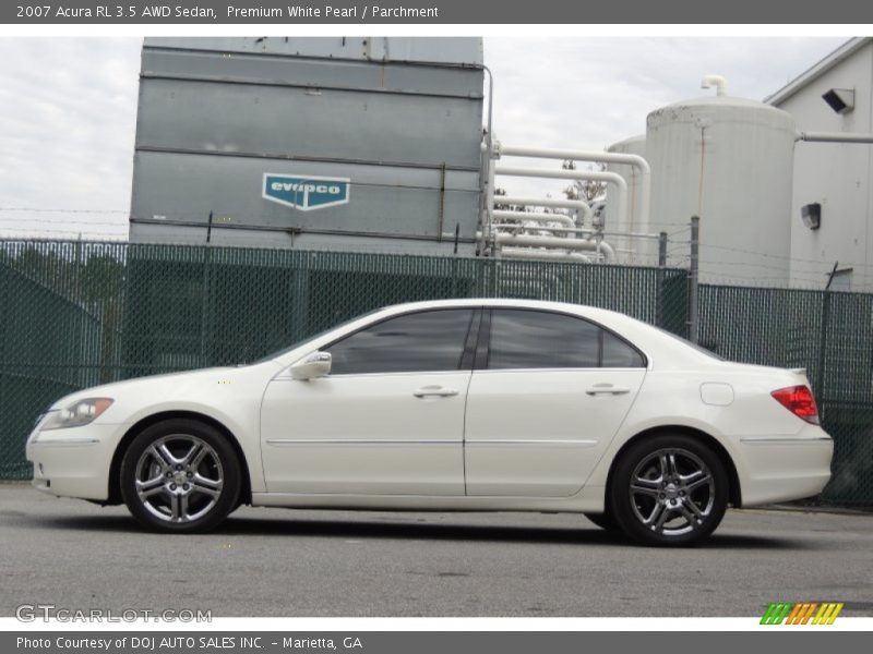 Premium White Pearl / Parchment 2007 Acura RL 3.5 AWD Sedan