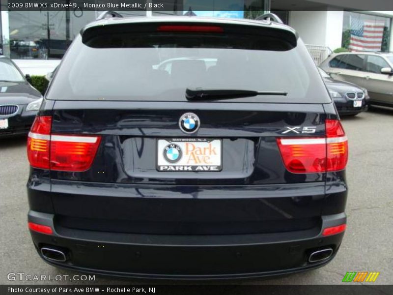 Monaco Blue Metallic / Black 2009 BMW X5 xDrive48i