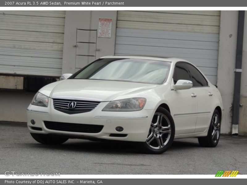 Premium White Pearl / Parchment 2007 Acura RL 3.5 AWD Sedan