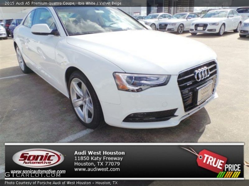 Ibis White / Velvet Beige 2015 Audi A5 Premium quattro Coupe
