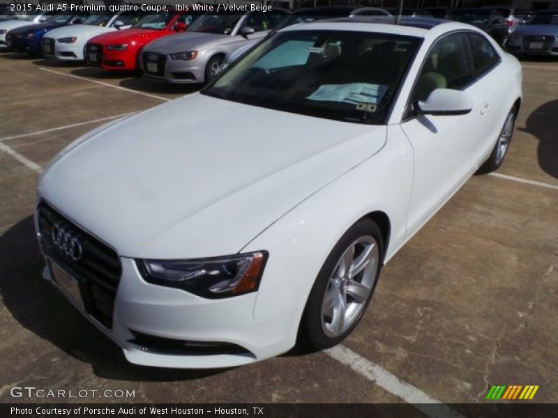 Ibis White / Velvet Beige 2015 Audi A5 Premium quattro Coupe