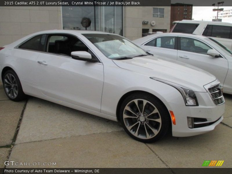 Crystal White Tricoat / Jet Black/Jet Black 2015 Cadillac ATS 2.0T Luxury Sedan