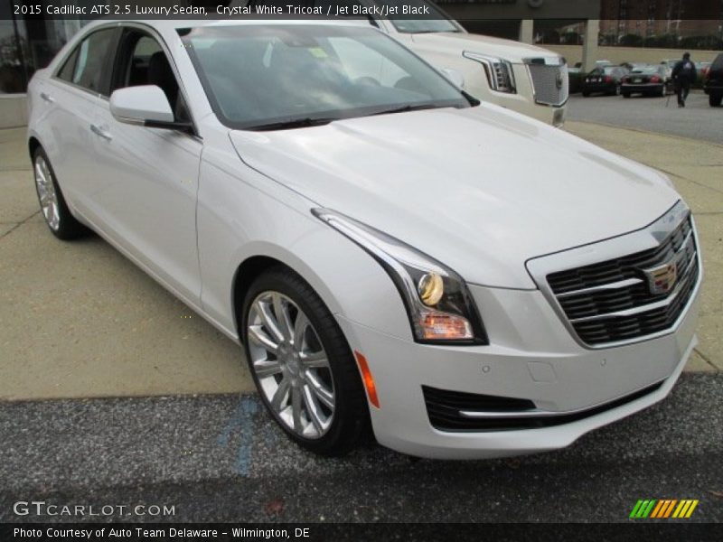 Crystal White Tricoat / Jet Black/Jet Black 2015 Cadillac ATS 2.5 Luxury Sedan