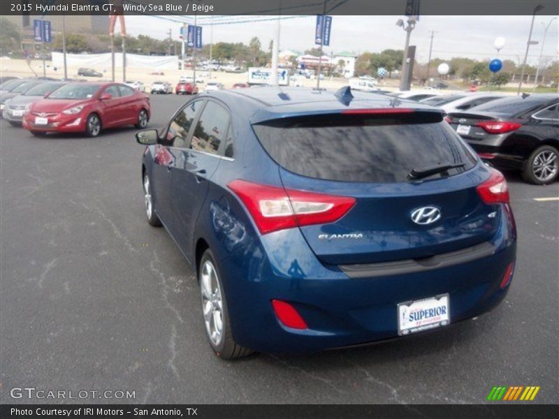 Windy Sea Blue / Beige 2015 Hyundai Elantra GT