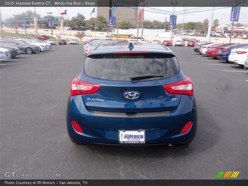 Windy Sea Blue / Beige 2015 Hyundai Elantra GT