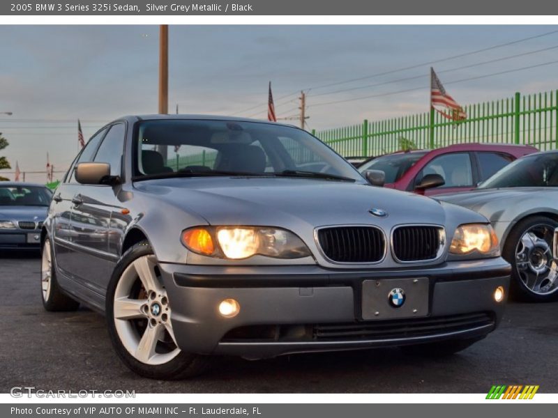 Silver Grey Metallic / Black 2005 BMW 3 Series 325i Sedan