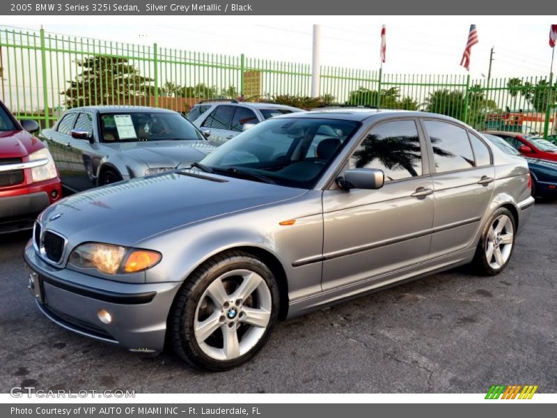 Silver Grey Metallic / Black 2005 BMW 3 Series 325i Sedan