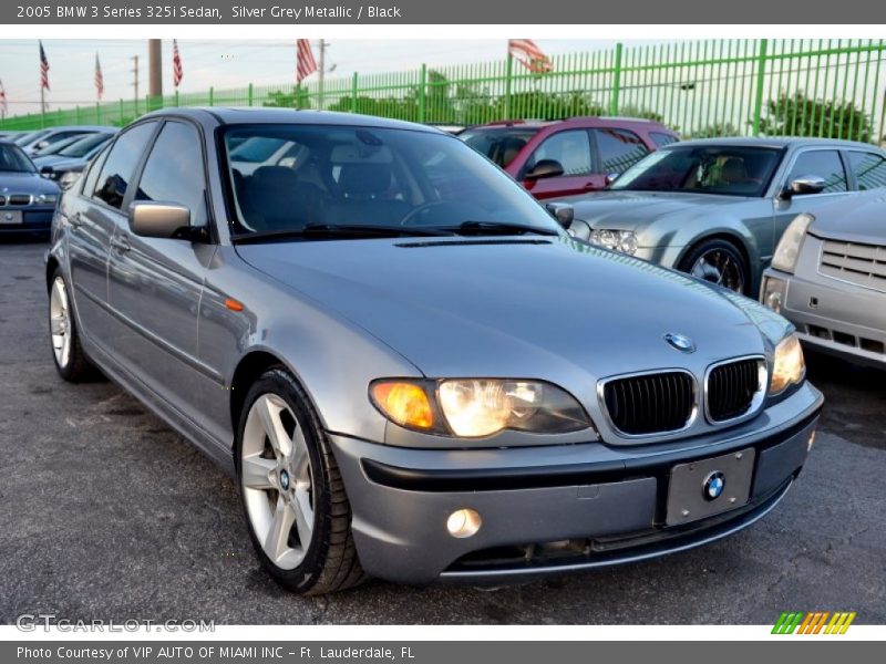 Silver Grey Metallic / Black 2005 BMW 3 Series 325i Sedan