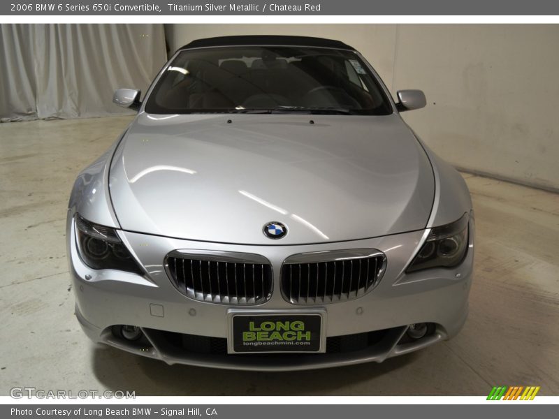 Titanium Silver Metallic / Chateau Red 2006 BMW 6 Series 650i Convertible