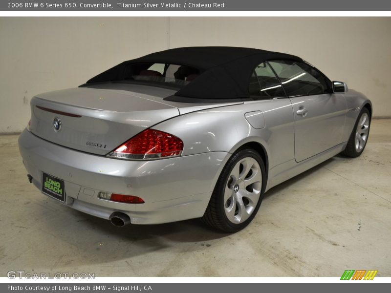 Titanium Silver Metallic / Chateau Red 2006 BMW 6 Series 650i Convertible