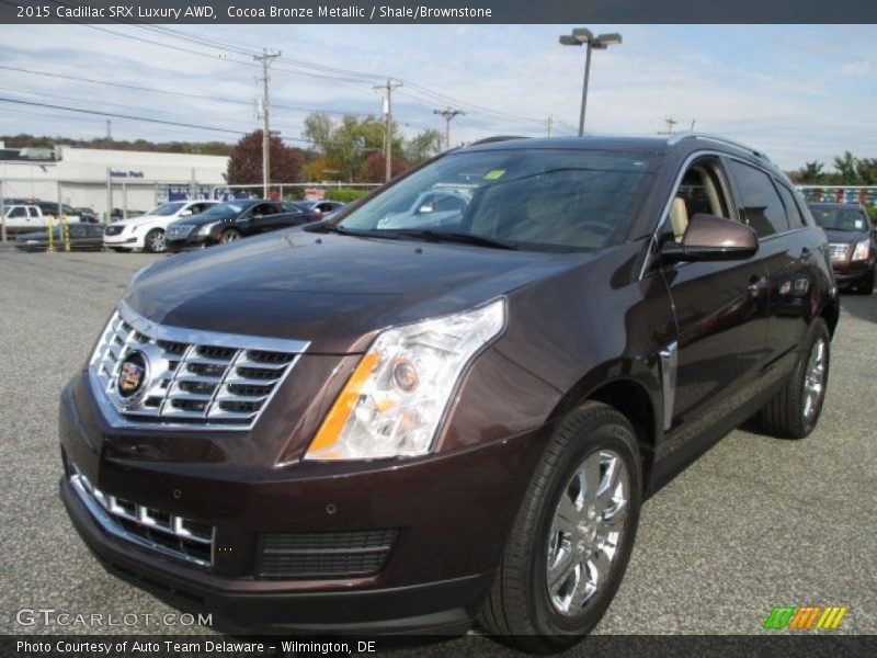 Cocoa Bronze Metallic / Shale/Brownstone 2015 Cadillac SRX Luxury AWD