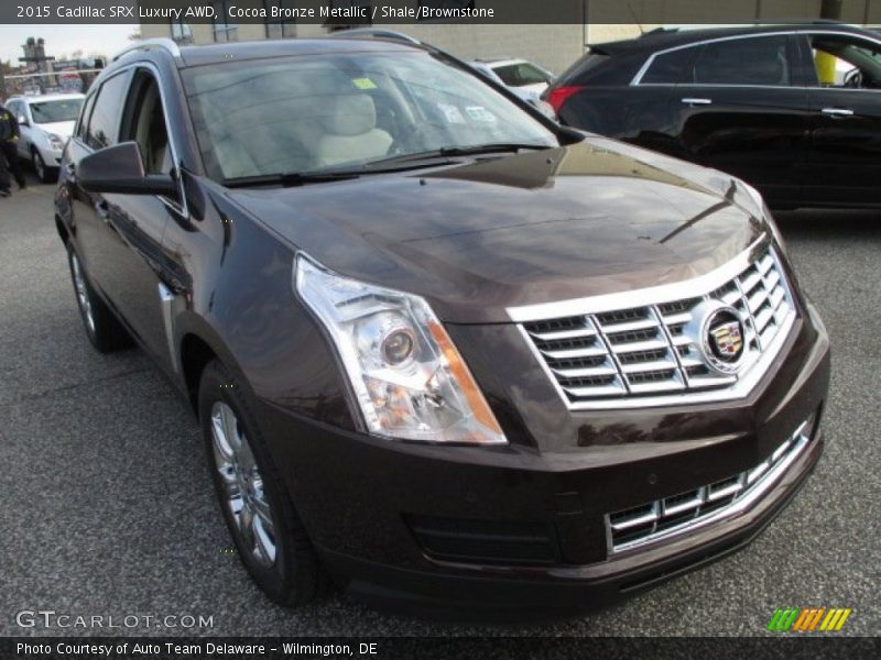 Cocoa Bronze Metallic / Shale/Brownstone 2015 Cadillac SRX Luxury AWD