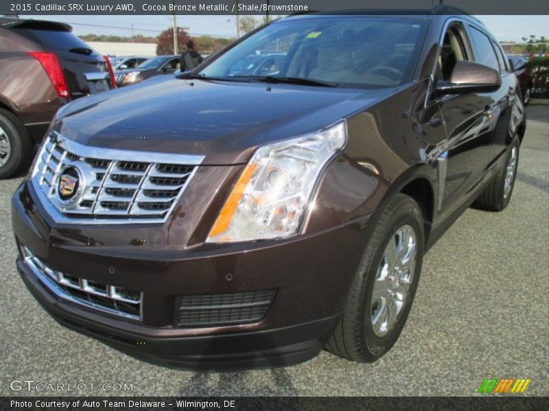 Cocoa Bronze Metallic / Shale/Brownstone 2015 Cadillac SRX Luxury AWD
