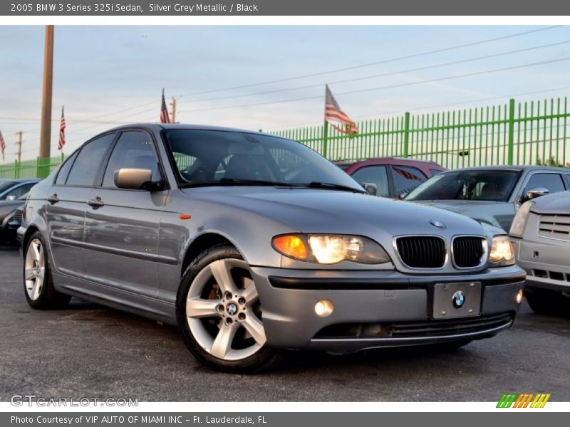 Silver Grey Metallic / Black 2005 BMW 3 Series 325i Sedan