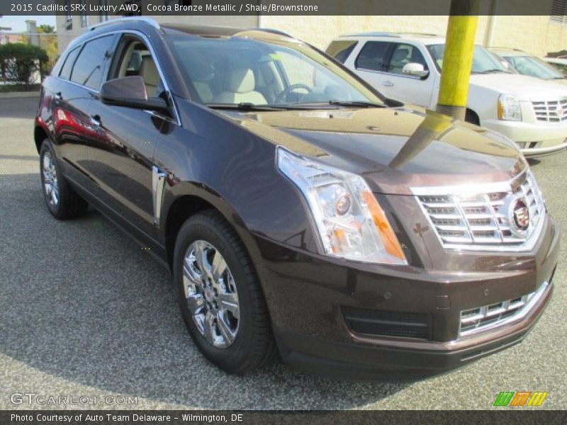 Cocoa Bronze Metallic / Shale/Brownstone 2015 Cadillac SRX Luxury AWD