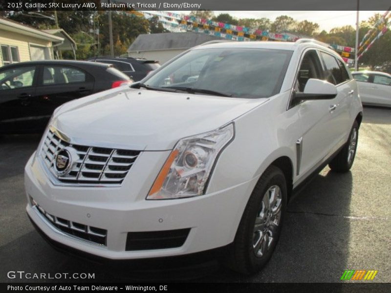 Platinum Ice Tricoat / Ebony/Ebony 2015 Cadillac SRX Luxury AWD