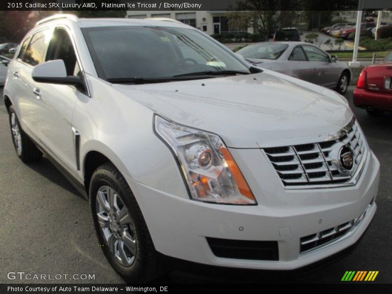 Platinum Ice Tricoat / Ebony/Ebony 2015 Cadillac SRX Luxury AWD