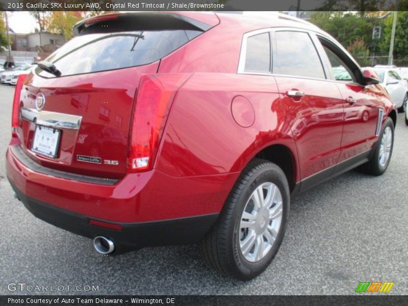 Crystal Red Tintcoat / Shale/Brownstone 2015 Cadillac SRX Luxury AWD