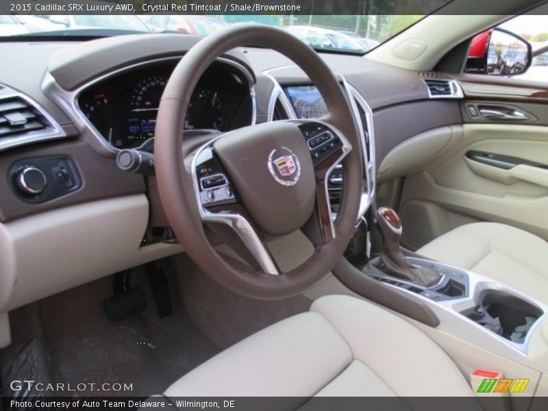 Crystal Red Tintcoat / Shale/Brownstone 2015 Cadillac SRX Luxury AWD