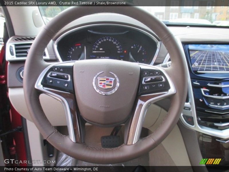 Crystal Red Tintcoat / Shale/Brownstone 2015 Cadillac SRX Luxury AWD