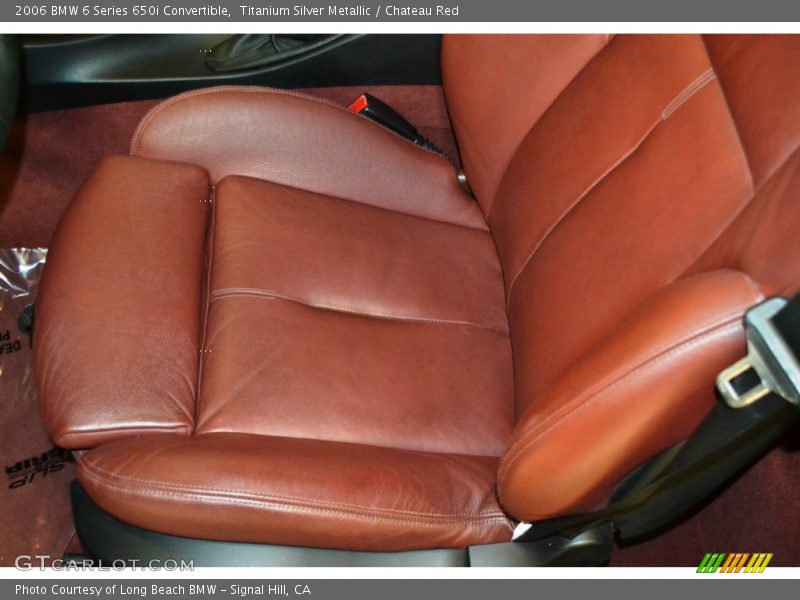 Titanium Silver Metallic / Chateau Red 2006 BMW 6 Series 650i Convertible