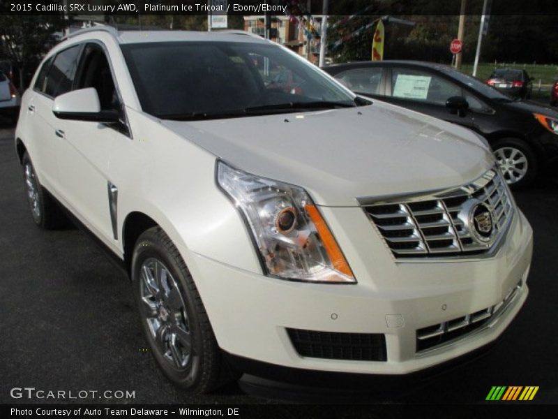 Platinum Ice Tricoat / Ebony/Ebony 2015 Cadillac SRX Luxury AWD