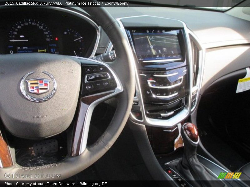 Platinum Ice Tricoat / Ebony/Ebony 2015 Cadillac SRX Luxury AWD