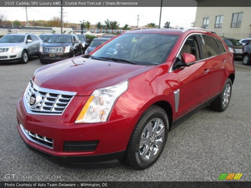 Crystal Red Tintcoat / Shale/Brownstone 2015 Cadillac SRX Luxury AWD