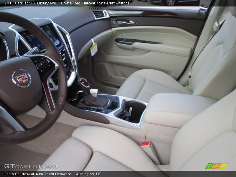Crystal Red Tintcoat / Shale/Brownstone 2015 Cadillac SRX Luxury AWD
