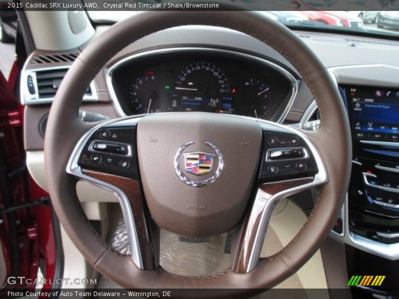 Crystal Red Tintcoat / Shale/Brownstone 2015 Cadillac SRX Luxury AWD