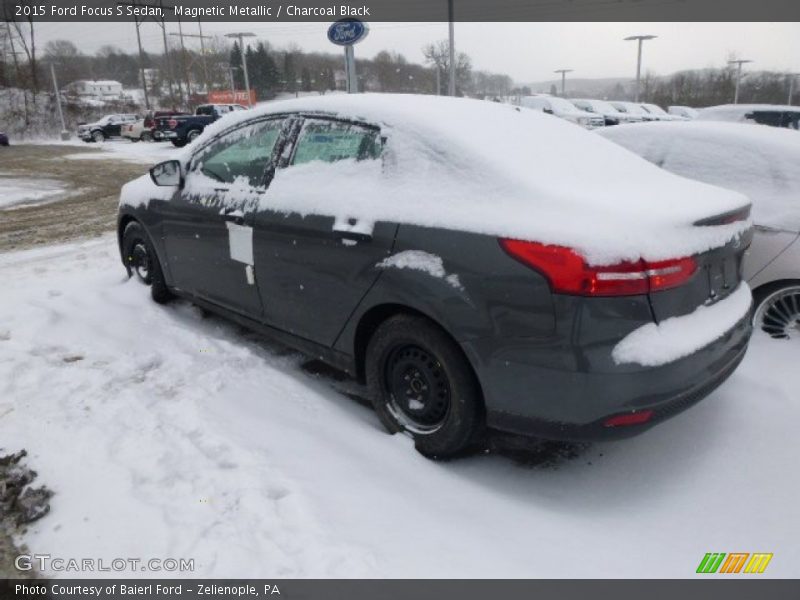 Magnetic Metallic / Charcoal Black 2015 Ford Focus S Sedan
