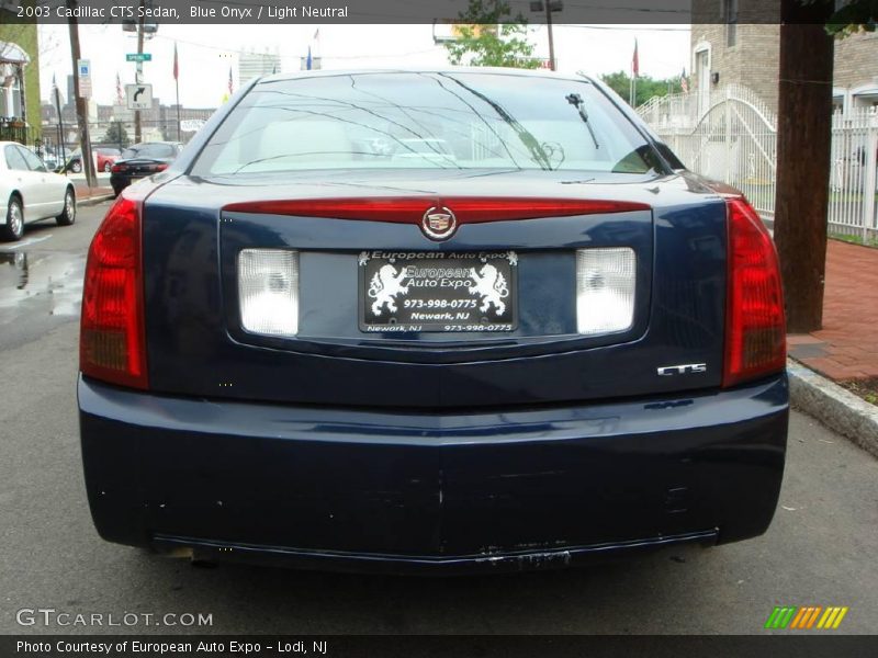 Blue Onyx / Light Neutral 2003 Cadillac CTS Sedan