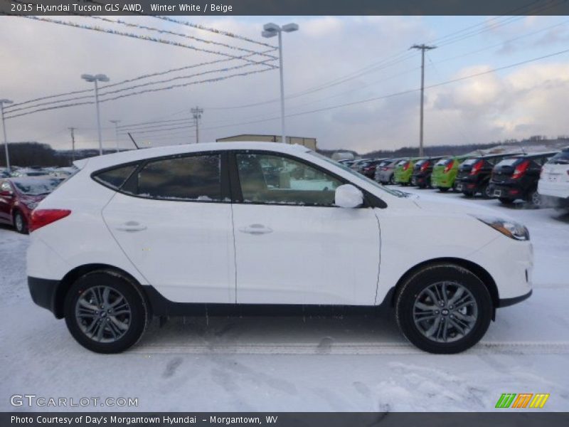 Winter White / Beige 2015 Hyundai Tucson GLS AWD