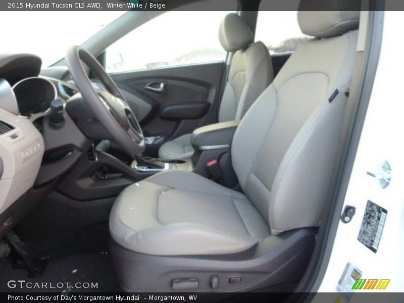 Winter White / Beige 2015 Hyundai Tucson GLS AWD
