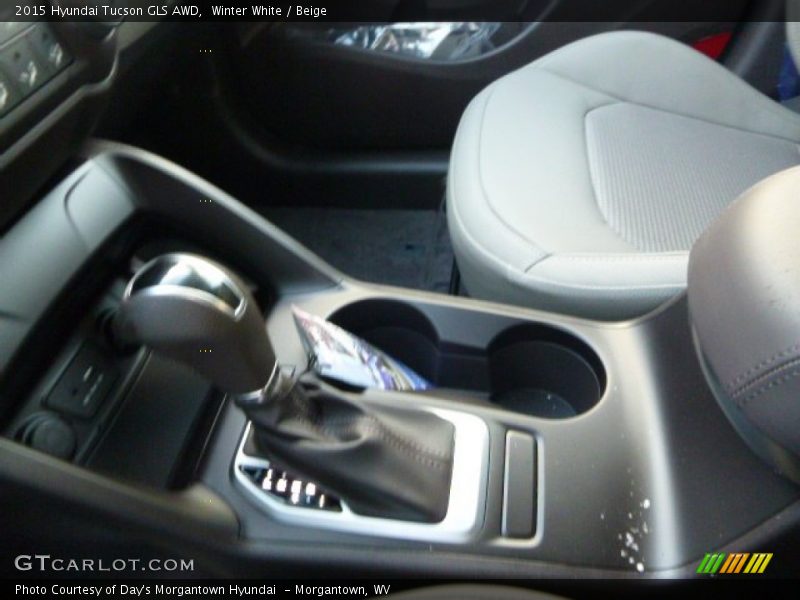Winter White / Beige 2015 Hyundai Tucson GLS AWD