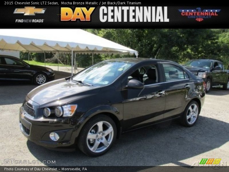 Mocha Bronze Metallic / Jet Black/Dark Titanium 2015 Chevrolet Sonic LTZ Sedan