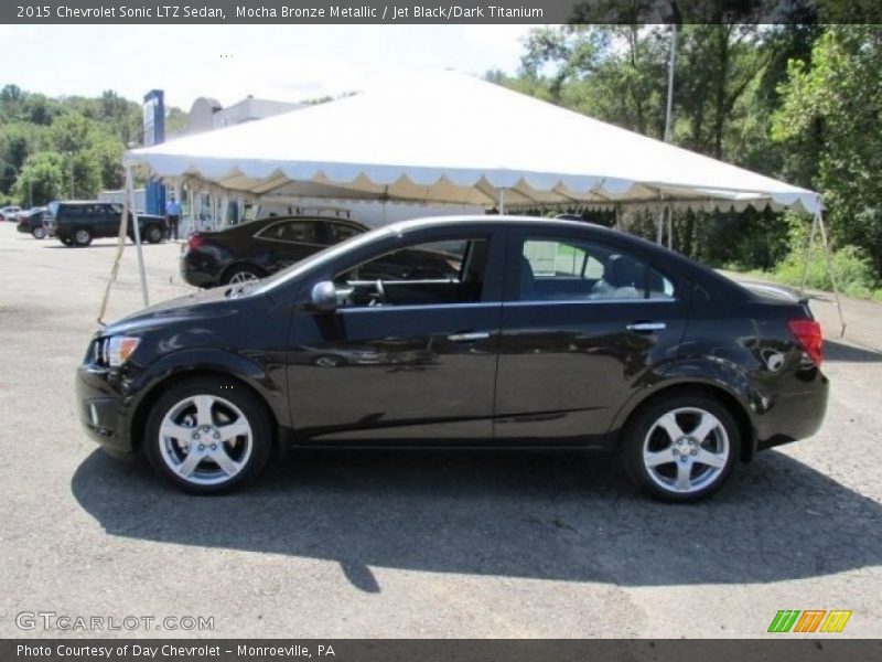 Mocha Bronze Metallic / Jet Black/Dark Titanium 2015 Chevrolet Sonic LTZ Sedan