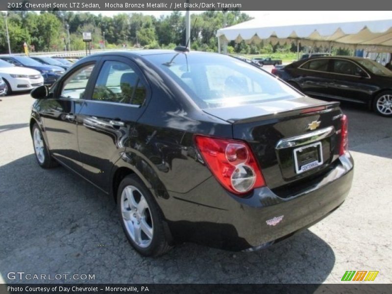 Mocha Bronze Metallic / Jet Black/Dark Titanium 2015 Chevrolet Sonic LTZ Sedan